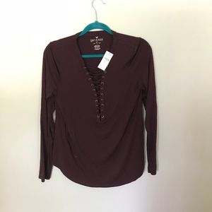Lace Up American Eagle Long Sleeve